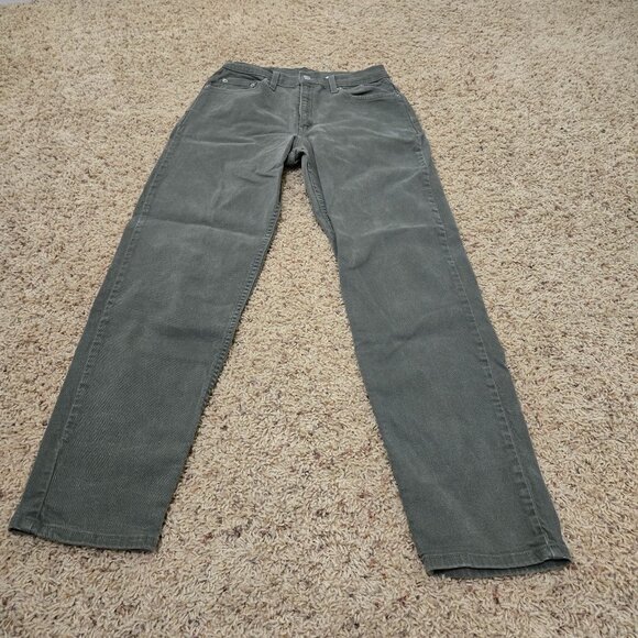 VTG 90s Levis 550 Jeans Womens 8 MIS Green Denim Relaxed Fit Tapered Leg Pants - Picture 1 of 4